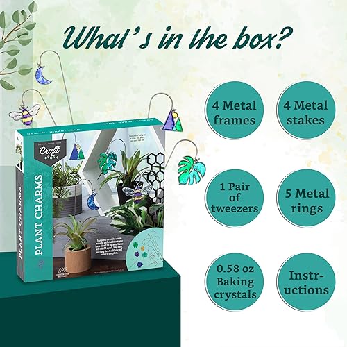 Miniatura 6 de Craft Crush Kit de dijes para plantas  Hace 4 dijes de atrapasoles para plantas  Estacas de jardín de metal y adornos decorativos para amantes de
