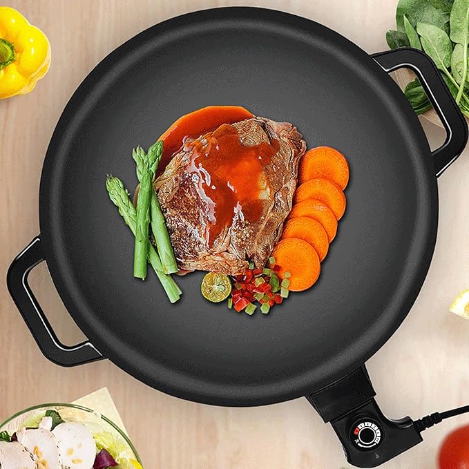 Sartén Eléctrico Antiadherente 1350W 220V con Control de Temperatura miniatura 4