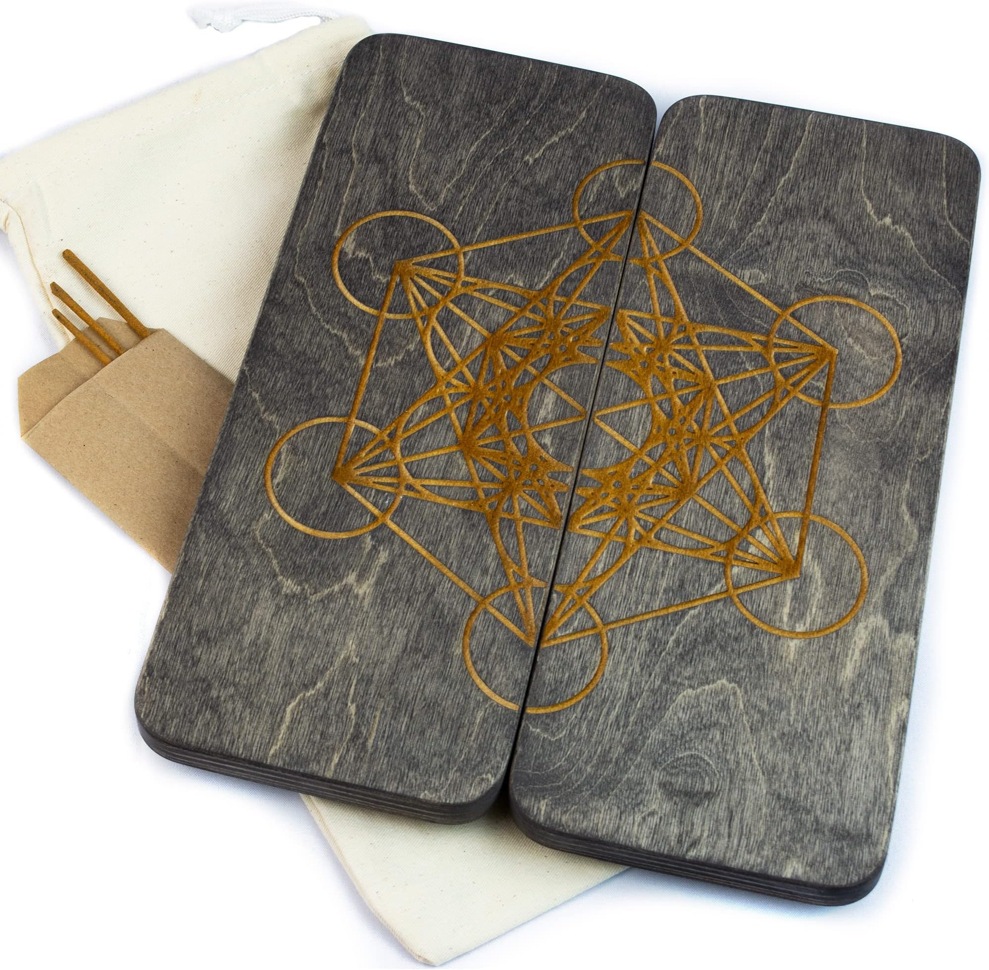 Sadhu Board with Galvanic Dynamic Nails for Yoga Practice, Handmade Wooden Board with Nails for Standing on Feet, Relaxation Board for Acupuncture Massage, Yoga Gift (nails 0.39 inch, 10mm)