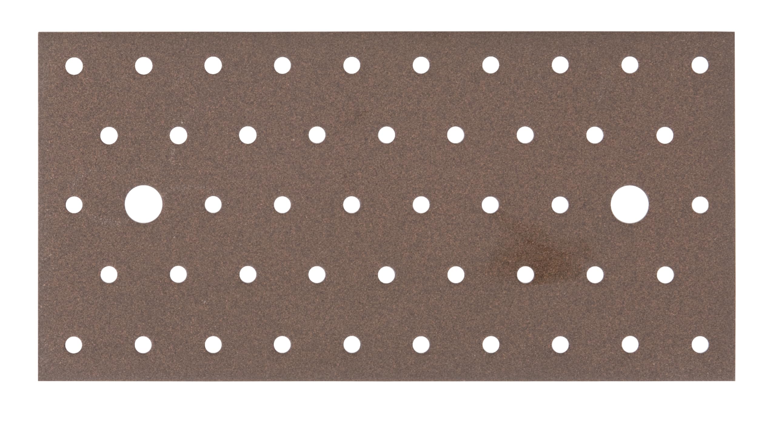 Alberts 822361 DURAVIS® Plaque multi-trous | couleur rouille, à couche duplex | taille 200 x 100 x 2 mm | kit de 25
