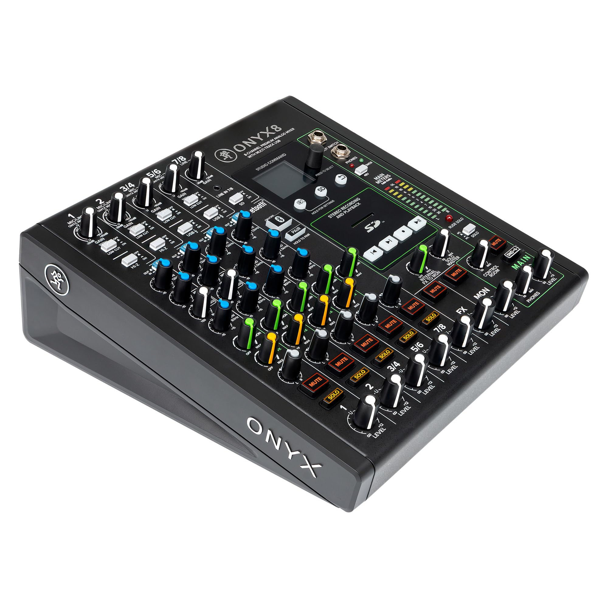 Mackie Onyx8 - Mezclador analógico premium de 8 canales con USB multipista
