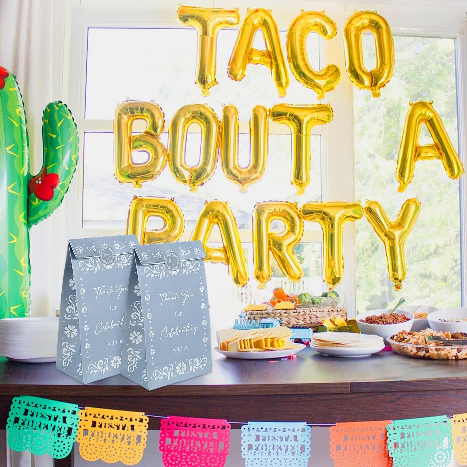 24 Pcs Blue Cielito Lindo Party Favor Bags Platos De Barro Mexicanos Gift Bags with Stickers Cielito Lindo Party Decorations Cinco De Mayo Goodie Bag for Mexican Fiesta Baby Shower Supplies (Blue) - Image 7