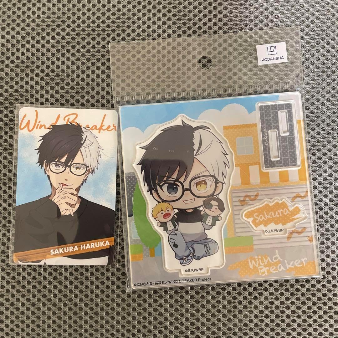 桜遥 Glasses WINDBREAKER ウィンブレ ホロ缶 マズル 缶バッジ 桜 WIND