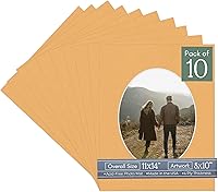 Vista 65 de CountryArtHouse Marco ovalado de 11 x 14 pulgadas, sin ácido, con núcleo blanco, corte biselado para fotos de 8 x 10 pulgadas, se adapta a marcos