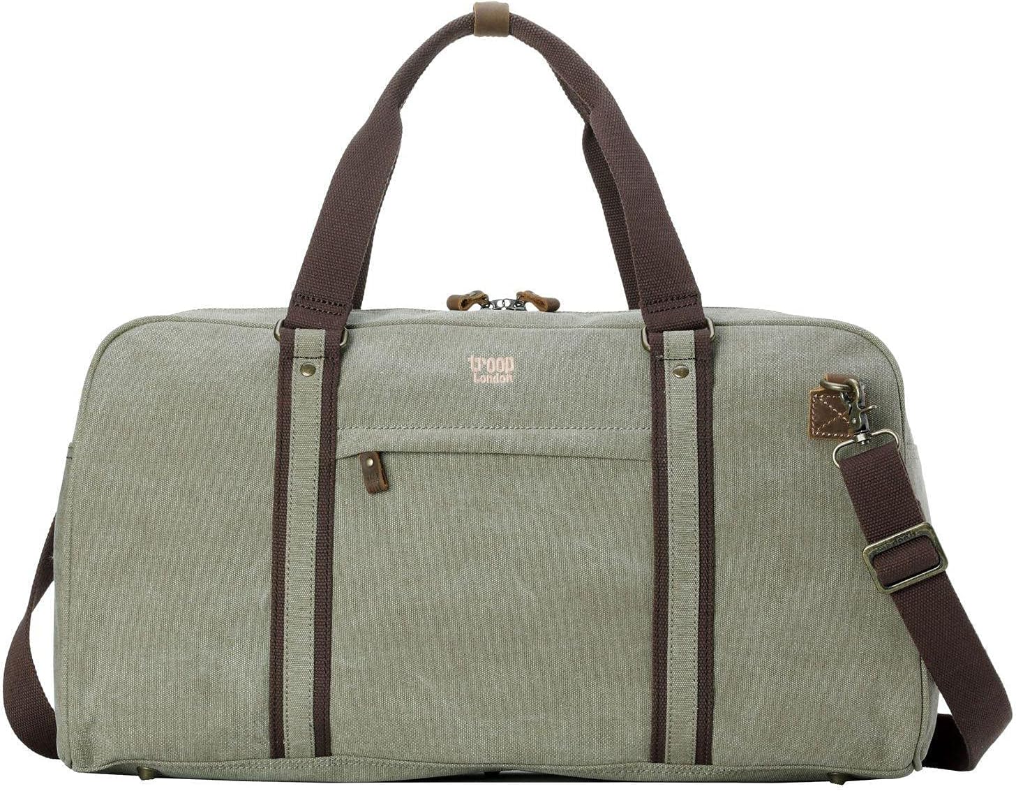 TRP0389 Troop London Classic Canvas Travel Duffel Bag, Large Holdall