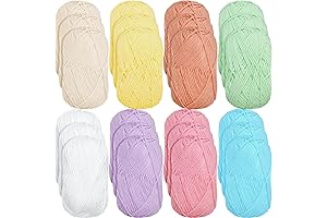 Mira Handcrafts 40 Unique Colors Acrylic Yarn Skeins, Each Bag Weighs 1.76...