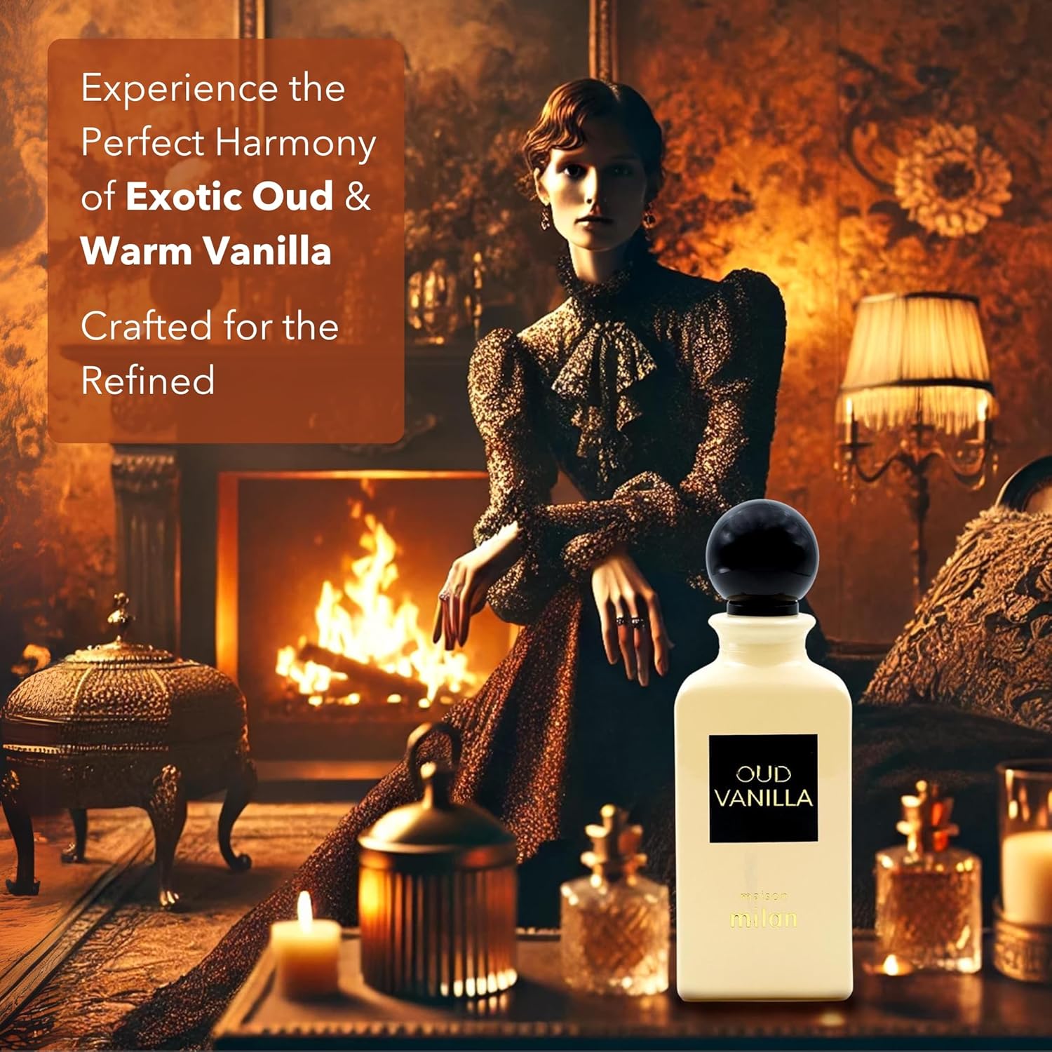 OUD Vanilla Sweet and Vanilla Unisex Fragrance with touch of OUD- Eau de Parfum 3.04 Fl Oz