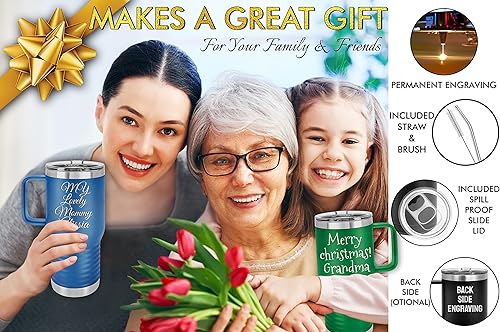 Miniatura 4 de Polar Camel Vasos personalizados con tapa deslizante y popote, tu nombre o texto grabado en Estados Unidos, tazas de café de viaje aisladas al