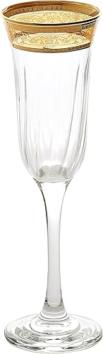 Miniatura 2 de WORLD GIFTS Juego de 6 vasos hechos en vidrio elegante y moderno para organizar fiestas y eventos, 8 onzas, vino blanco, ámbar