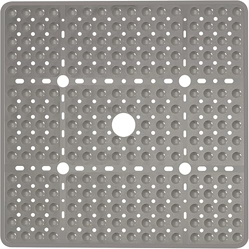 Tapete de ducha cuadrado grande antideslizante de 27 x 27 pulgadas, tapete de baño suave para ducha interior, suelo de baño, tapete de ducha con