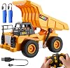 JOYIN Remote Controlled Truck Dump Truck 2.4 GHz RC Dump Truck Tractor Digger Toy with Light and Sound Construction Vehicles Toy Car from 3 4 5 6 7 8 Years Boys Christmas and Birthdays Gift