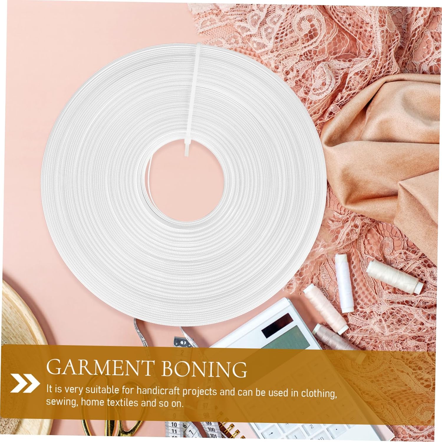 1roll Multi-Function Polyester Boning Roll Meters of Wear-Resistant Corset Boning for Bridal Gowns Evening Crafts and Accessories Lightweight High-Density Material