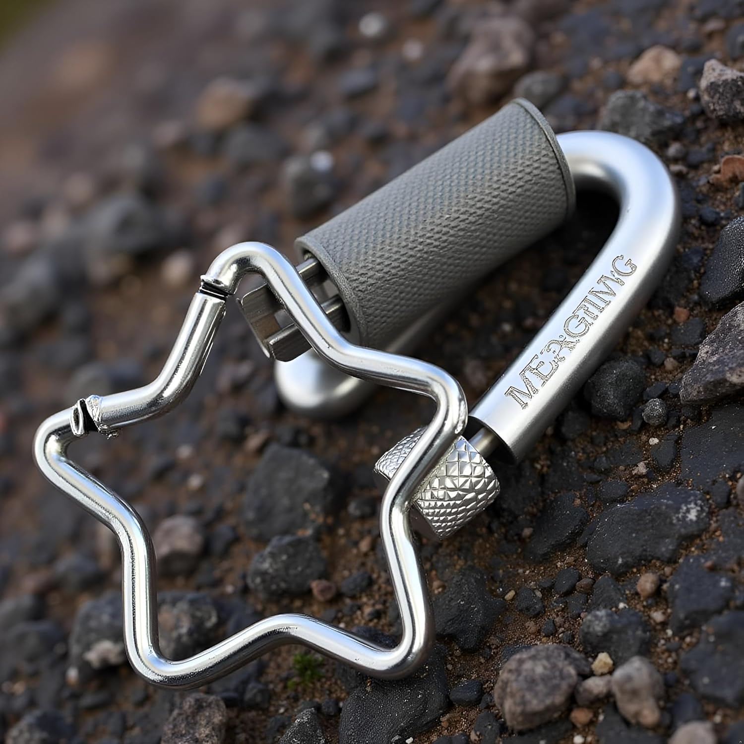Silver Carabiner Clip Star Shaped Climbing Buckle Aluminum Alloy Heavy Duty Keyring Hook for Camping Fishing Hiking Traveling Spring Loaded Carabiner Accessories - Image 6