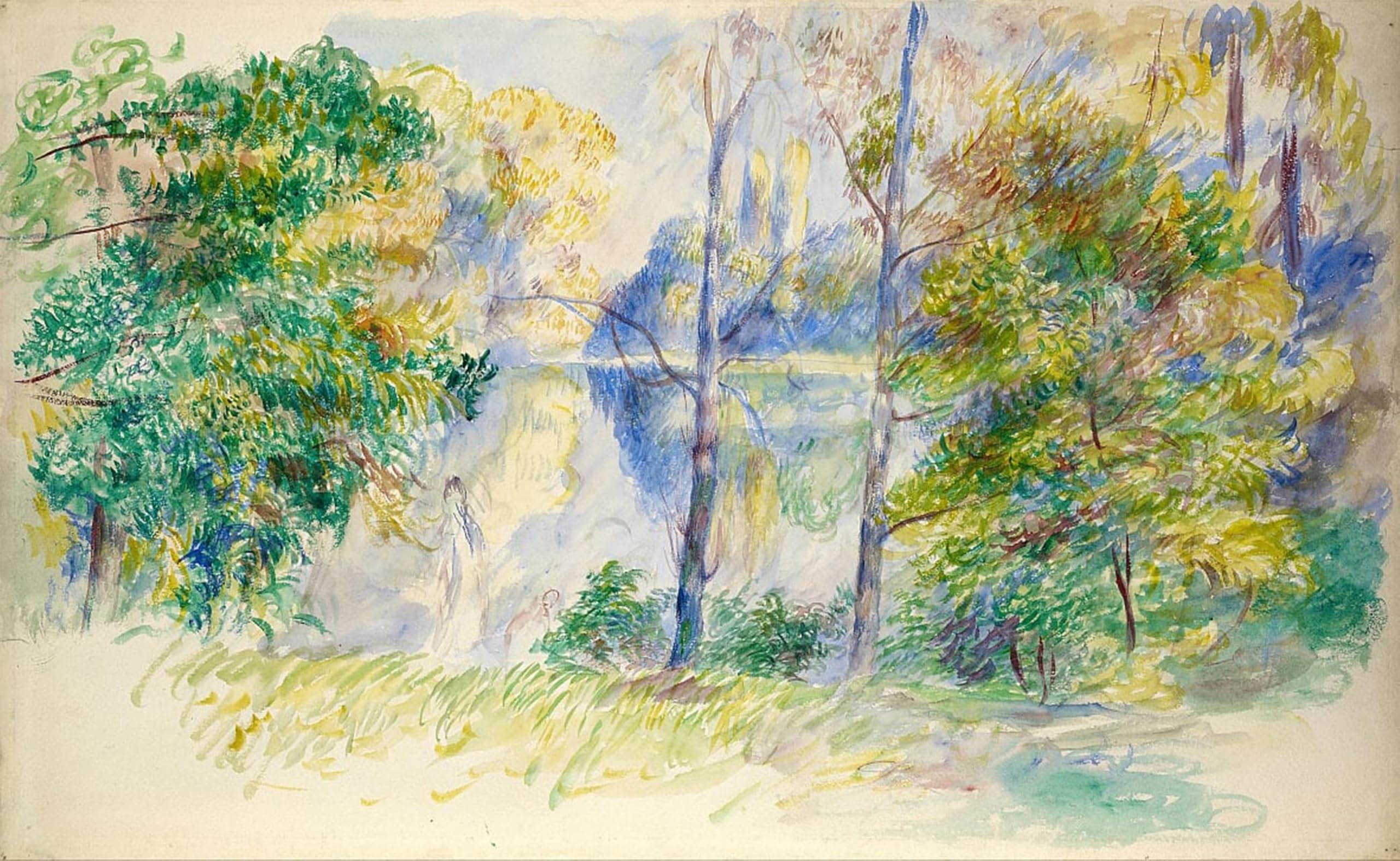 SERENDIPITP Aesthetic Poster Photo Wall Print Retro Picture View of a Park by Pierre Auguste Renoir Modern Wall Artwork for Home Decor 60x90cm