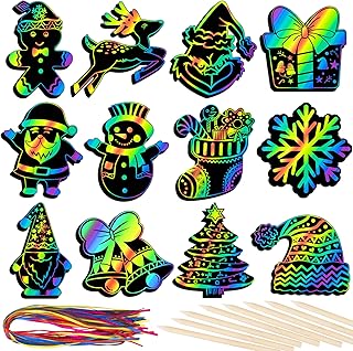 Unleash Creativity with RICEDUO 48 Pcs Christmas Scratch Cra