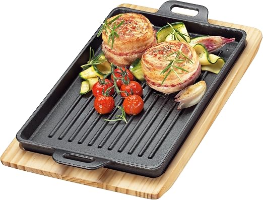 Generic Poêle à Griller Induction Ondulé, 24 x 24 cm