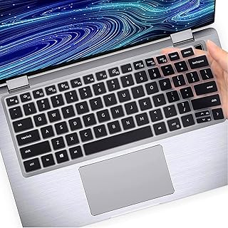 Keyboard Cover Skin for 13.3" Dell Latitude 5320 5330 5340 7330 Notebook, Dell Latitude 5320 5330 7330 2-in-1 Keyboard Silicon Protective Skin Accessories -Black