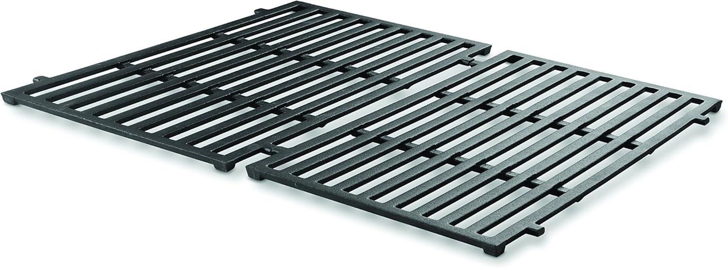 Weber Porcelain-Enameled Cooking Grates for Spirit 200 Series Gas Grills (2 Grates/pack) (17.5 x 10.2 x 0.5) , Black : Patio, Lawn & Garden