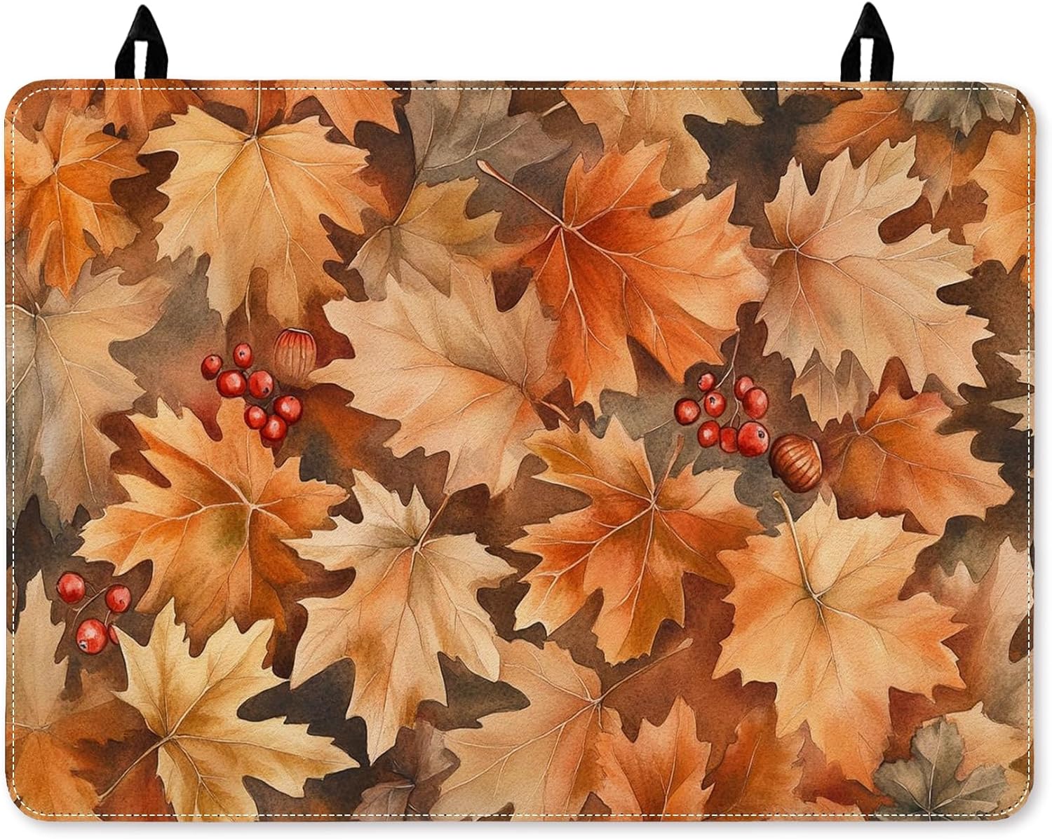 Autumn Maple Leaves Stove Top Covers for Electric Stove, Fall Kitchen Decor Glass Stove Top Cover Rubber Washable Stove Cover for Seasonal Decoration 28x20 Inch