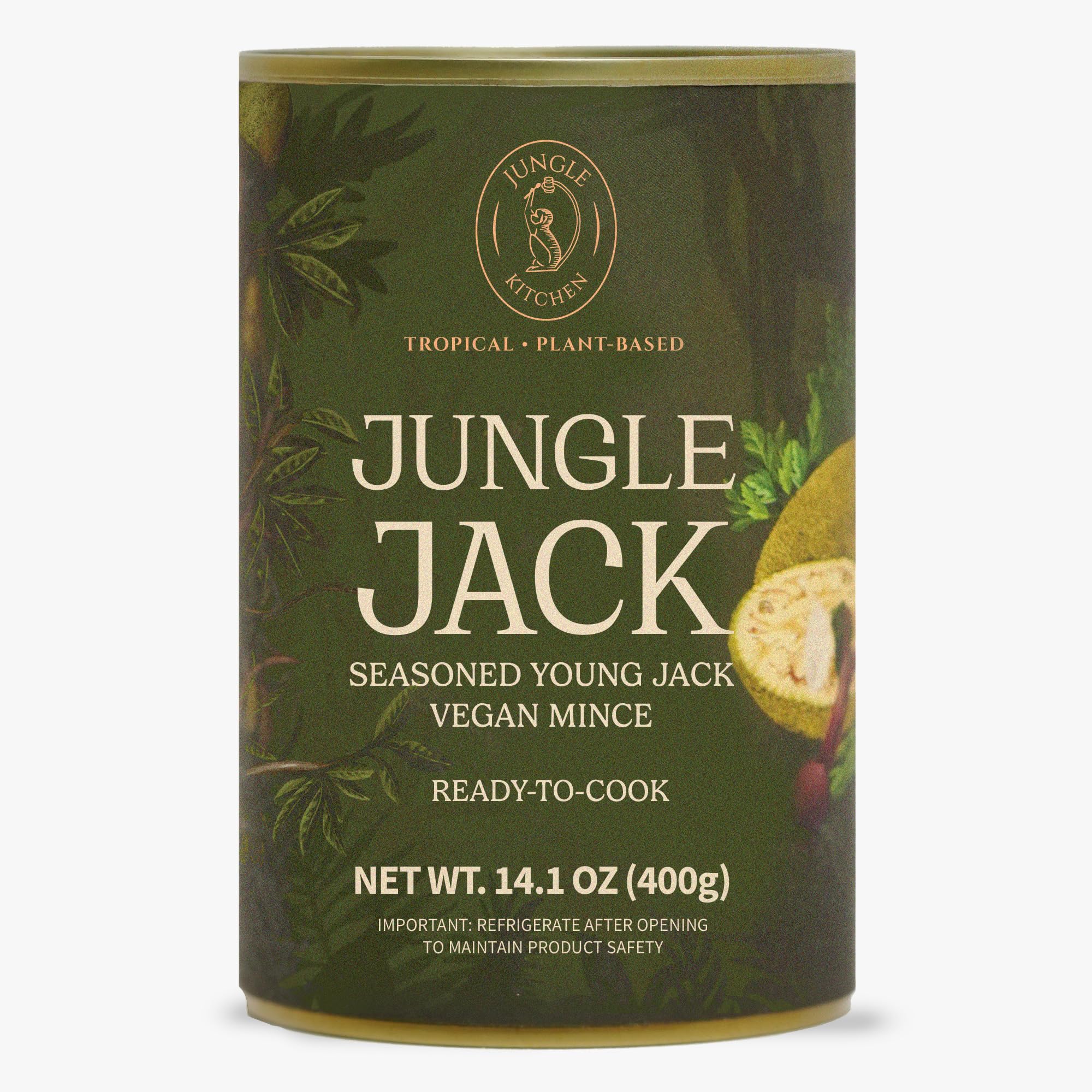 Jungle Kitchen Jungle Jack Plant-Based Mince, 100% Vegan, Plant Based Meat Substitute, 0% Artificial Preservatives, Made With Young Jackfruit, Beetroot, Moringa, Kohila, and Other Herbs and Spices, Versatile and Ready to Cook, 400g (Pack of 1)