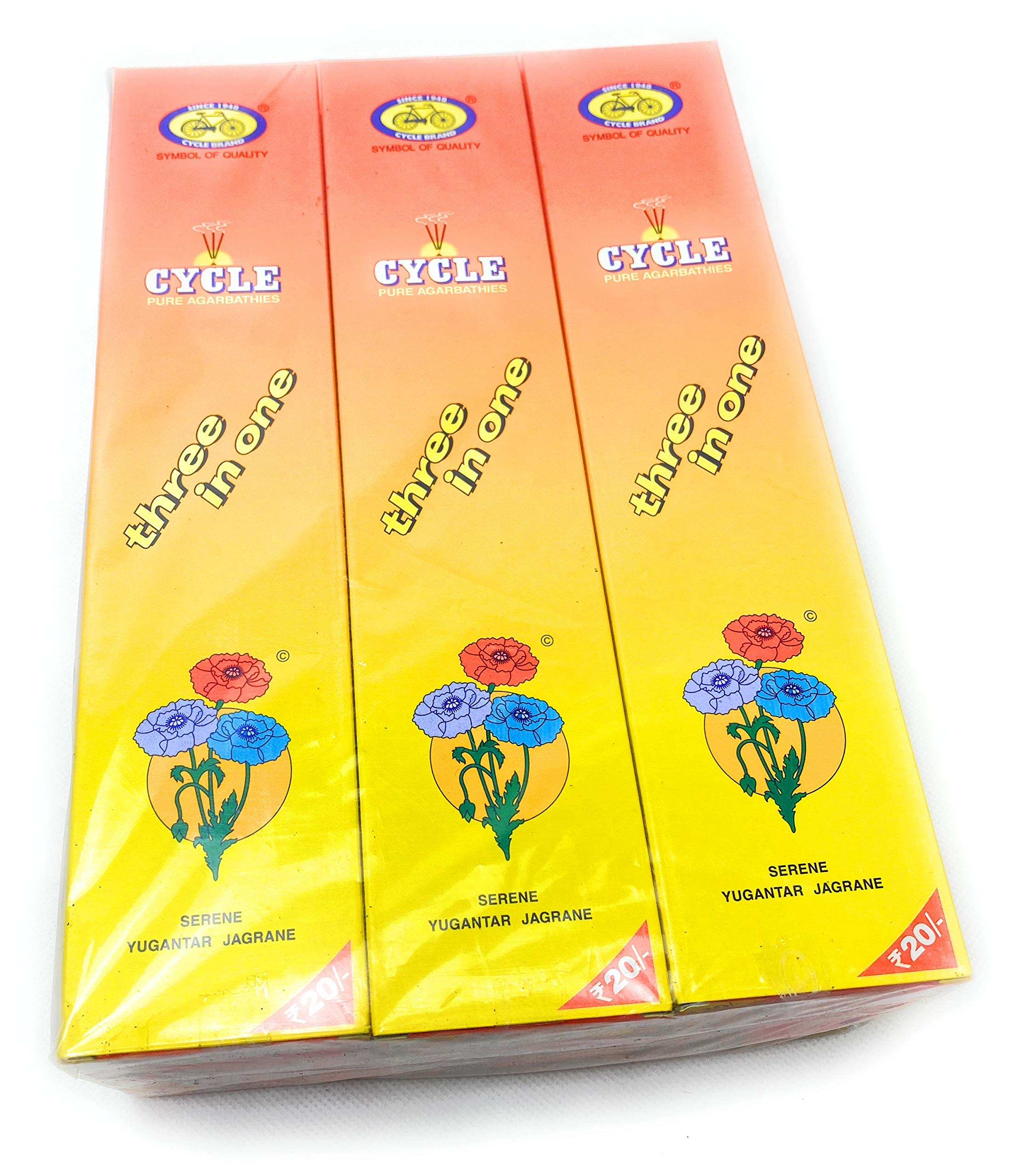 Cycle 12 Pack | Incense Stick | Pure Agarbathies Three In One 36 Grams By Eshop7- 36 Grams