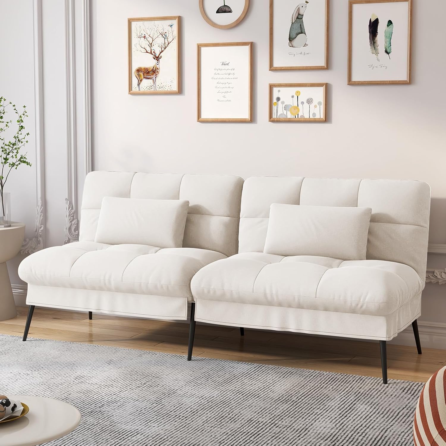 3WAY ソファーベッド 【セミダブル 幅120cm ピンク】 日本製 ≪人気