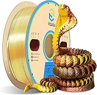 Vista 14 de Yousu - Filamento PLA de seda 1.75mm, filamento para impresora 3D de coextrusión de doble color, compatible con la mayoría de impresoras 3D, seda