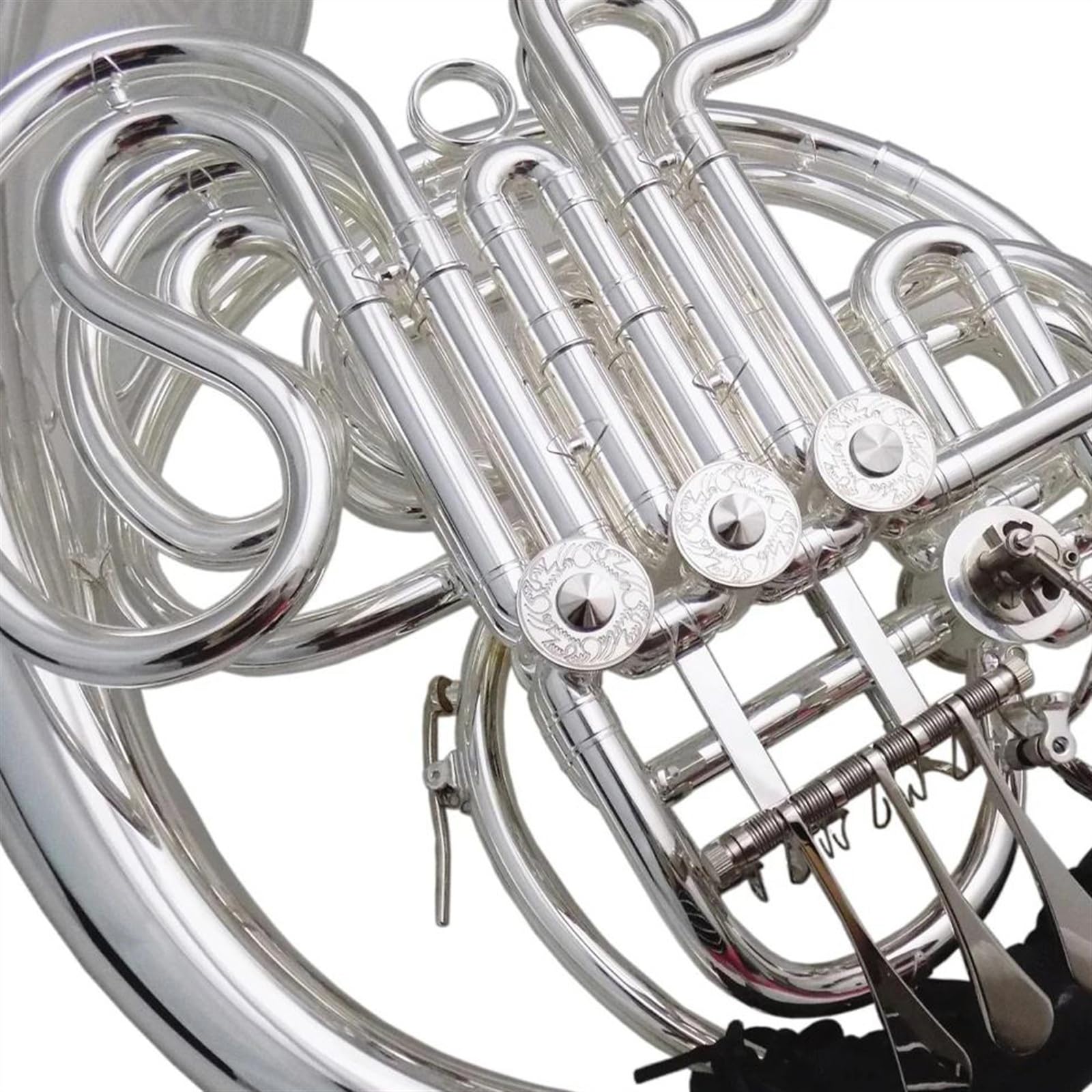 F/Bb Tone One-piece Bell French Horn Instruments Yellow Brass Silver Plated Double French Horn With Case - Image 3