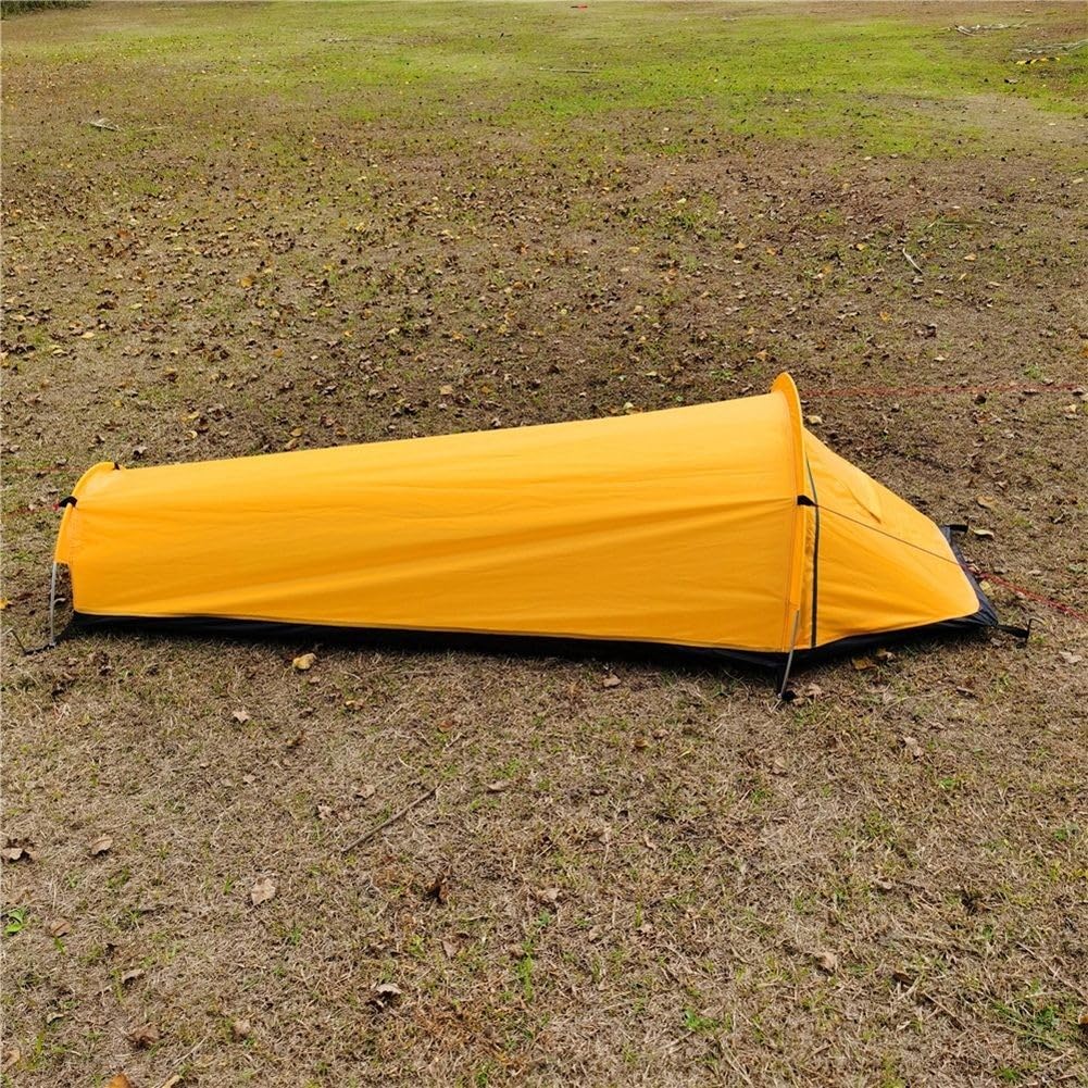 Tente de camping ultralégère pour 1 personne, tente de randonnée étanche avec poteaux en aluminium, abri de randonnée compact unique pour voyage en plein air