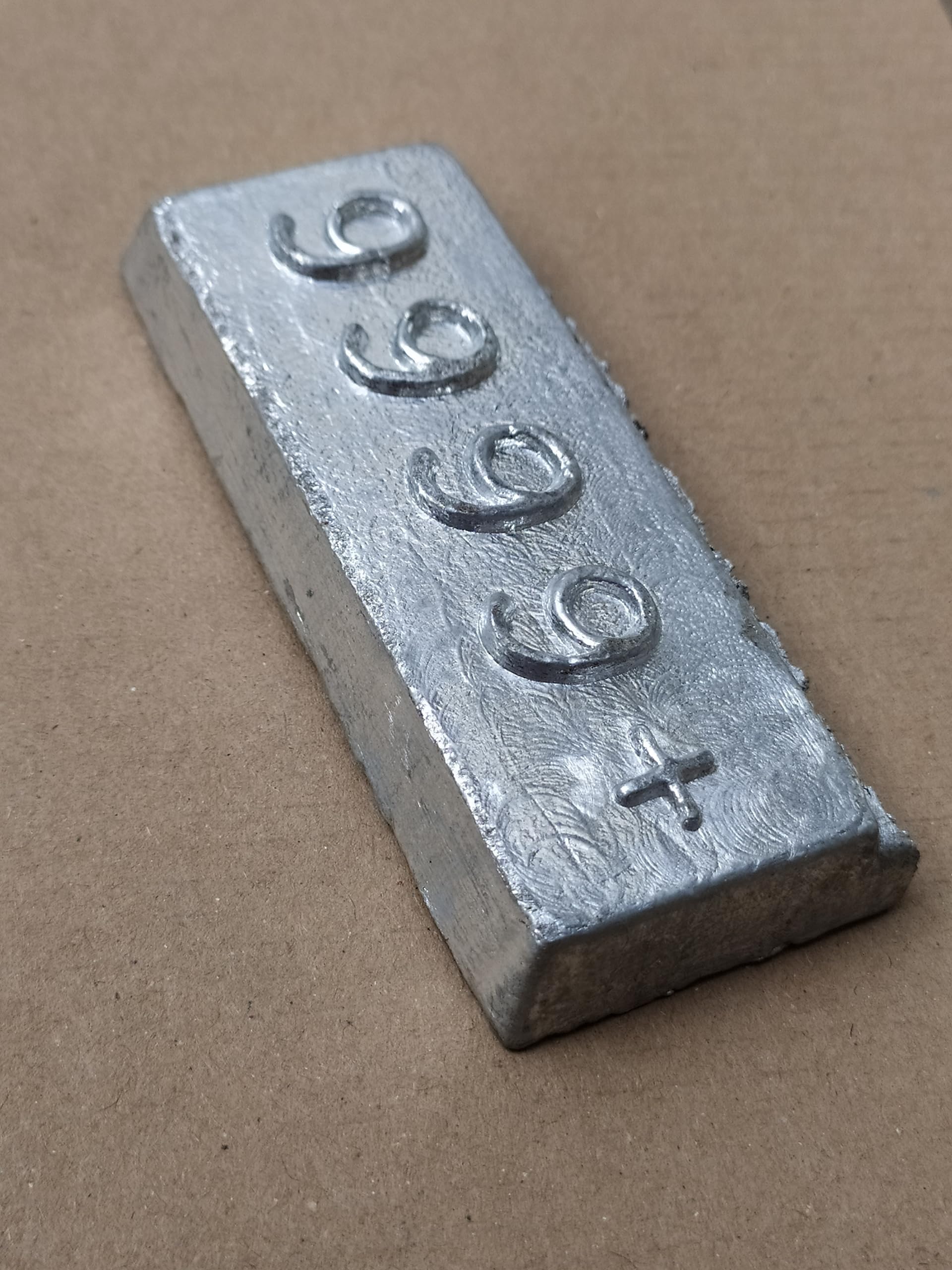 99.99% High Purity Lab Graded Zinc Metal Block Lumps piece of - (1 kg)