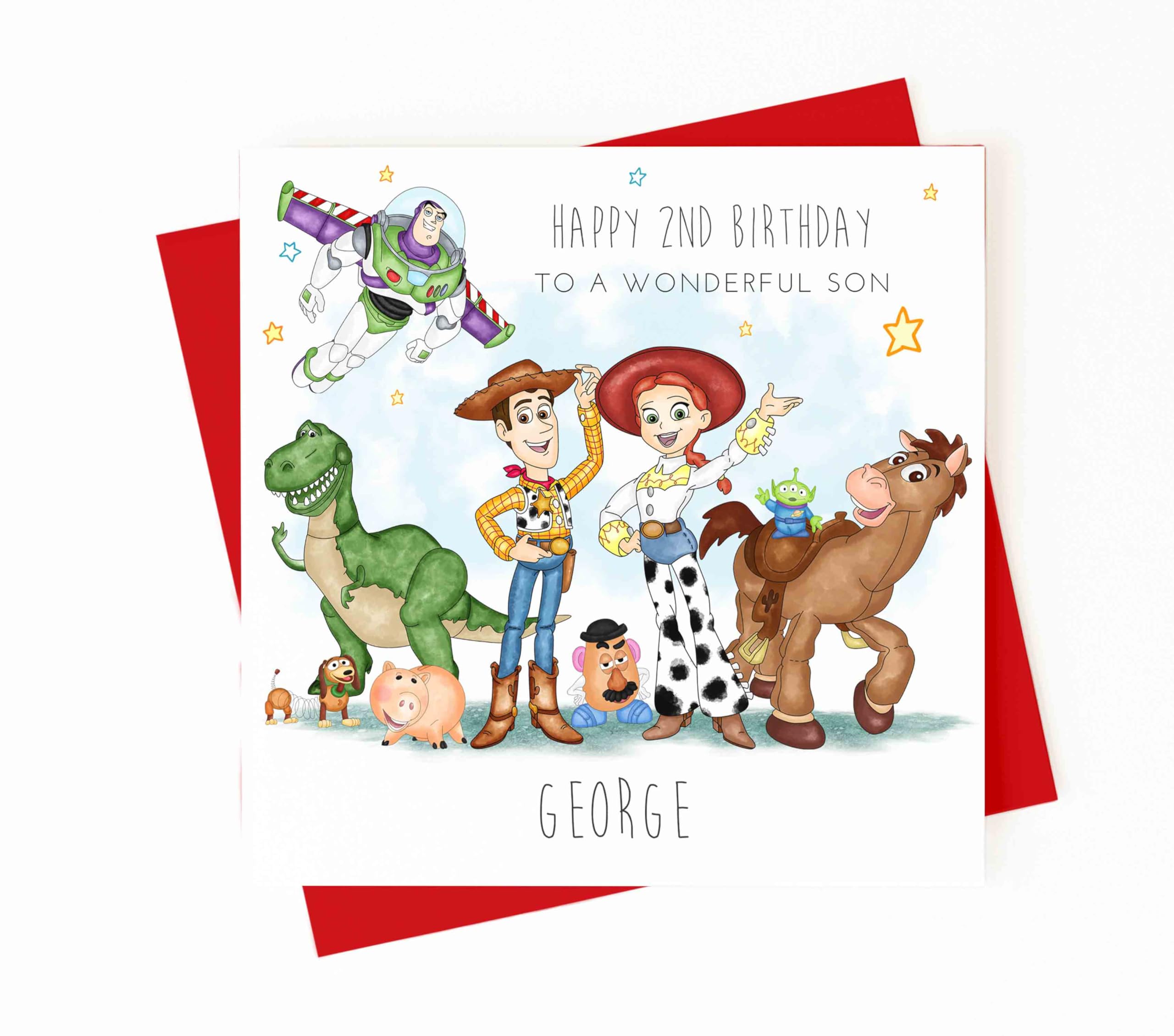 Toys Birthday Card - Personalised, Son, Daughter, Grandson, Granddaughter, Friend in Me, Birthday Gift.