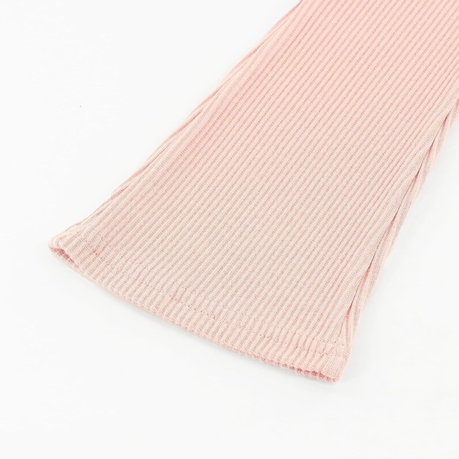 ACESTAR Girls Ribbed Knit Bell Bottom Pants Toddler Elastic Waist Ruffle Leggings Flared Pants (2-10 Years) - Image 5