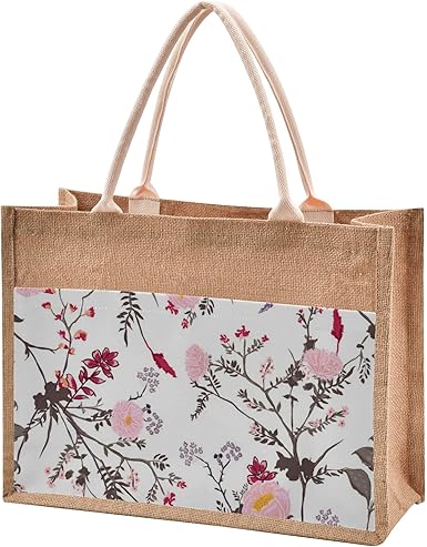 floral jute bags