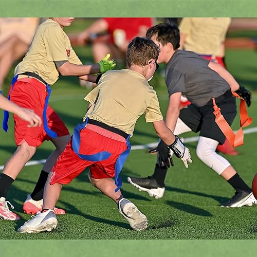 Miniatura 10 de Set de fútbol con bandera para 16 jugadores, bandera, cinturones de fútbol y banderas, conjunto para niños y adultos, juego de entrenamiento