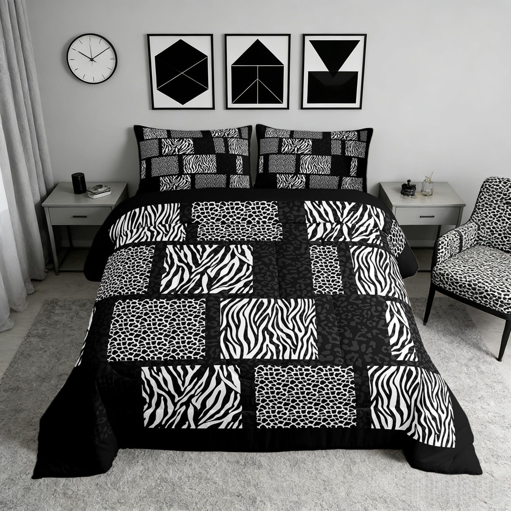 Castle Fairy Zebra Comforter Set