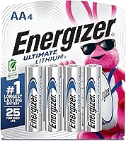 Energizer Ultimate Lithium AA Batteries 4 Pack: World's Longest Lasting Double A Batteries, Extreme Temps -40°F to 140°F, Leak Proof