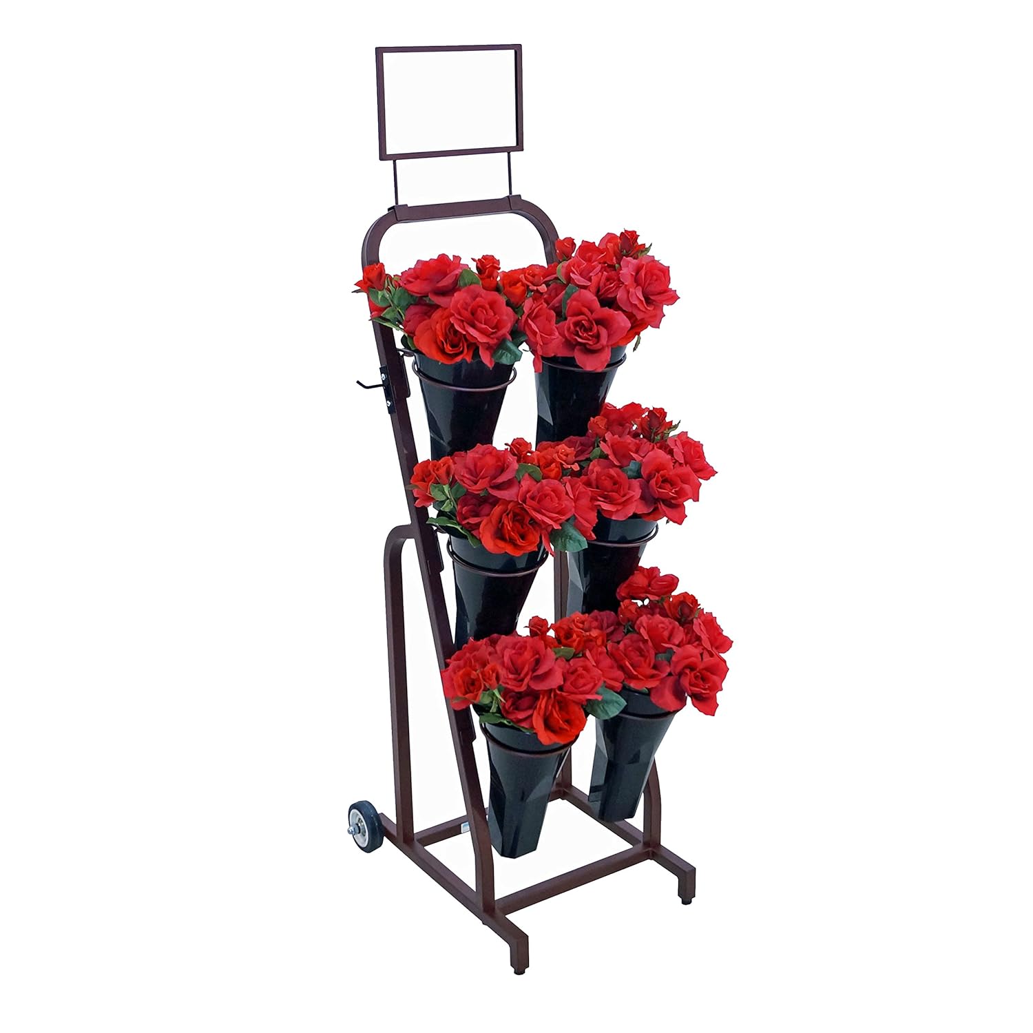 Floral Displays FC1640 59"H Floral Cart with 6 Floral Vases