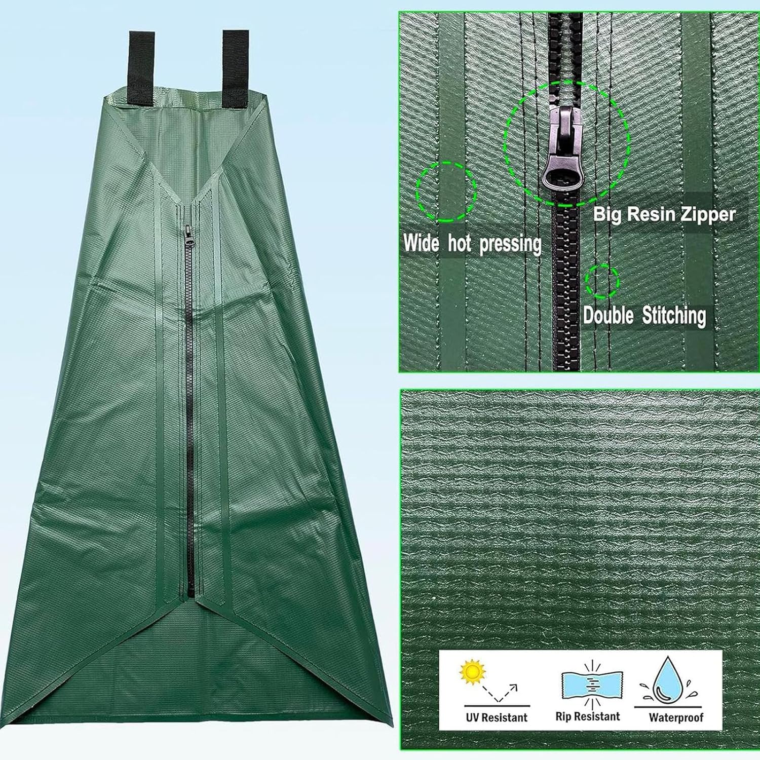 20 Gallon Tree Watering Bags with Zipper, 20 Gallon Reusable Slow Release Tree Irrigation System Water Bag | Slow Release Watering System for Deep Root Irrigation