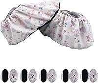 Vista 1 de 5 pares de fundas para zapatos para niños, reutilizables, antideslizantes, lavables, a prueba de polvo, duraderas, cubiertas para botas impermeables