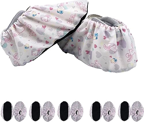 5 pares de fundas para zapatos para niños, reutilizables, antideslizantes, lavables, a prueba de polvo, duraderas, cubiertas para botas impermeables