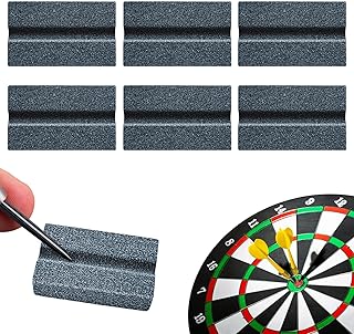 sesameless 6pcs Dart Sharpener,Dart Accessories,Darts V-Sharp Sharpening Stone,Easy Polishing and Deburring,Sharpener Tool...