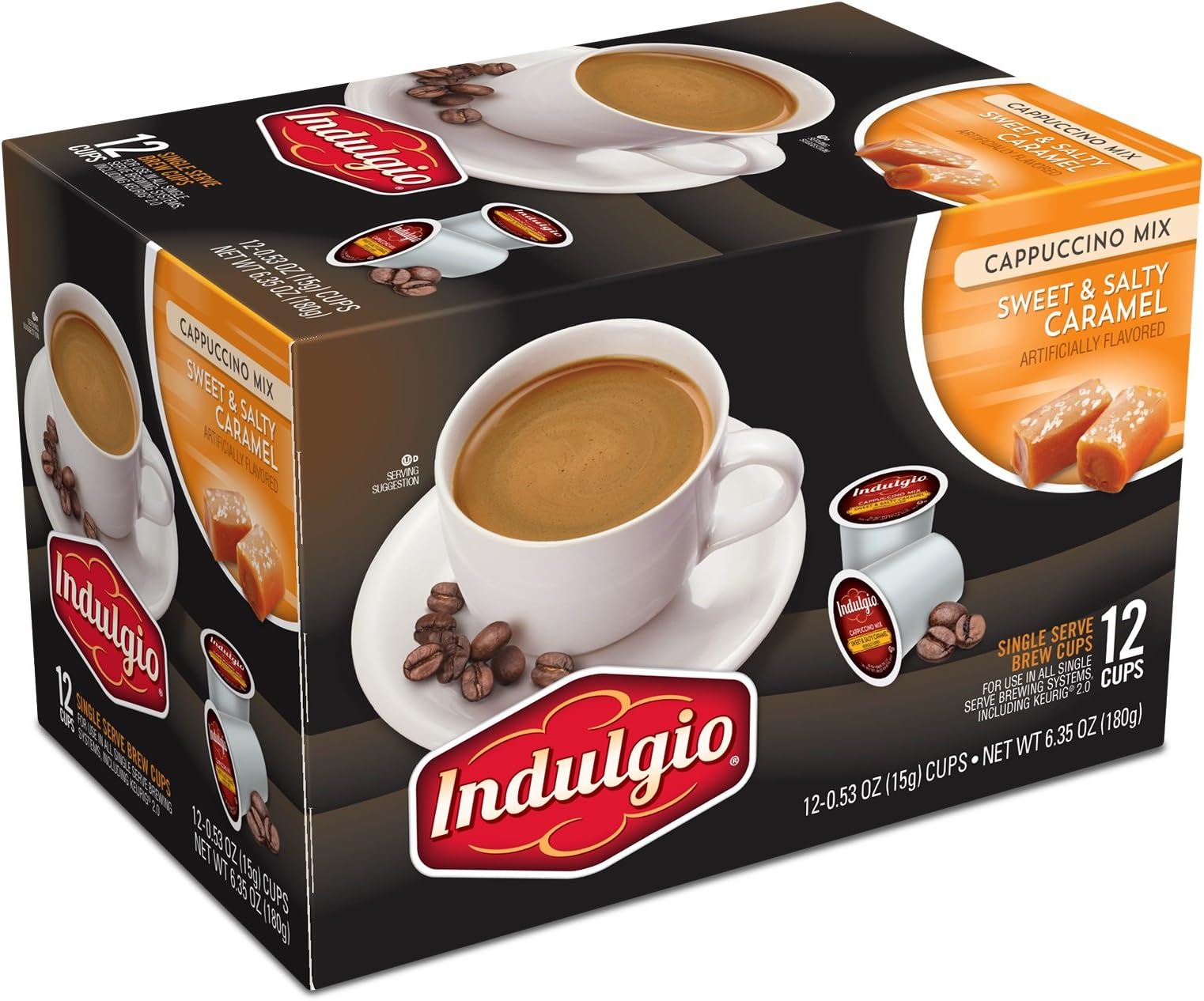 Cappuccino, Sweet & Salty Caramel, 12-Count Single Serve Cup
