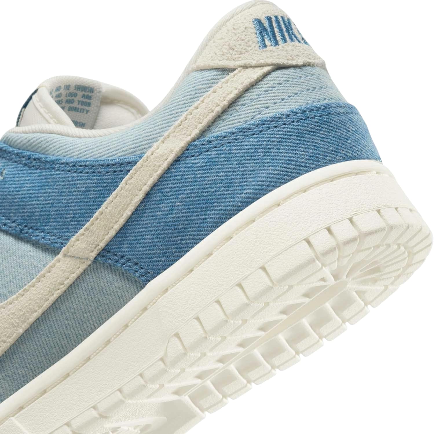 Dunk Low Womens Lifestyle Shoes (Smokey Blue/Pale Ivory/Denim Turquoise/Ochre) - Image 6