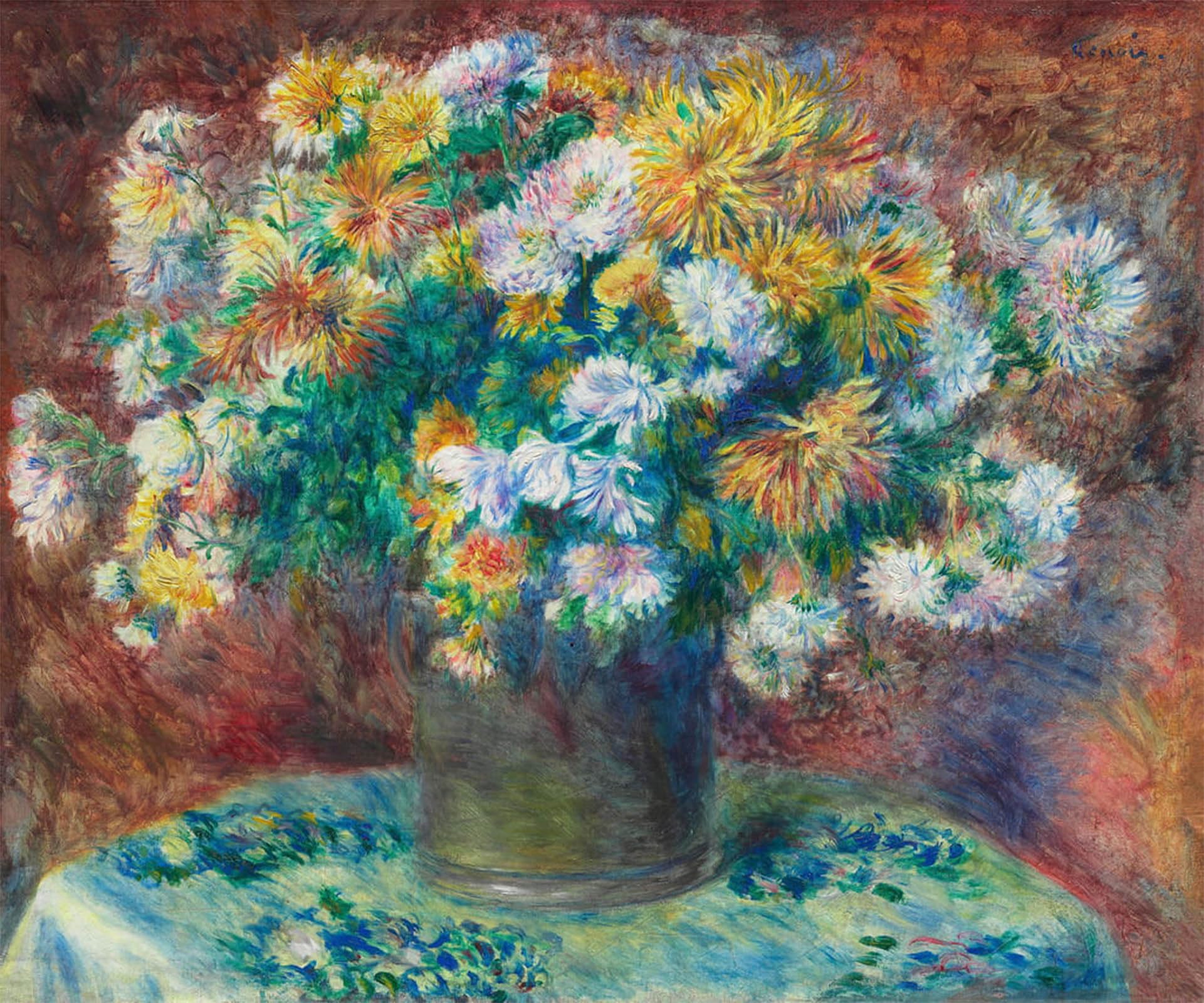 Cuadro pintura lienzo de Renoir decoración artística sofisticada formato vertical 5