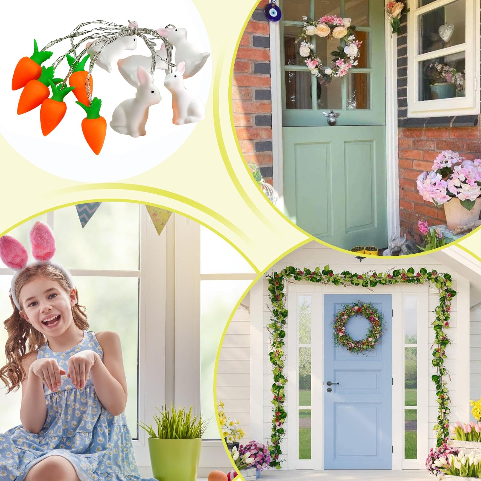 Światło Króliczka Urocza Regulowana Lampa-Marchewka na Baterie