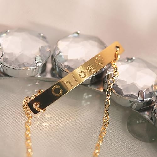 Miniatura 5 de Petite Boutique Tobillera con inicial para mujer, tobillera con nombre personalizado con iniciales, tobilleras personalizadas para mujer, elegante