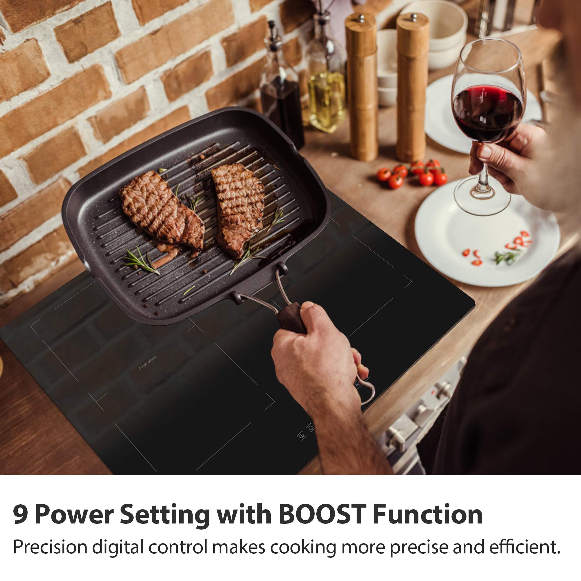 SINGLEHOME 4 Burner Induction Cooktop 24 inch 1500W60...B08GR6D7PN