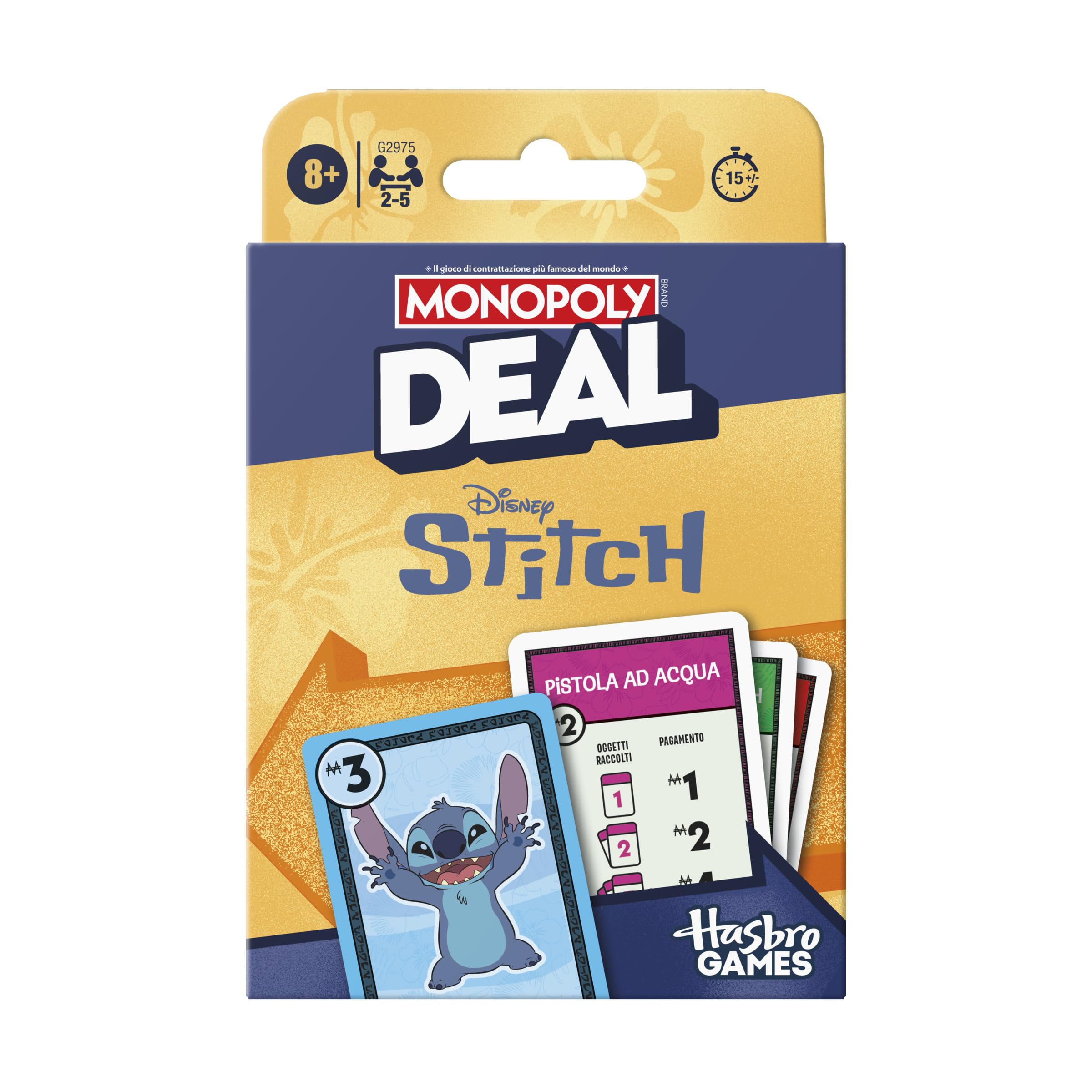 Gioco di carte Monopoly Deal: Disney Stitch Edition - Versione italiana