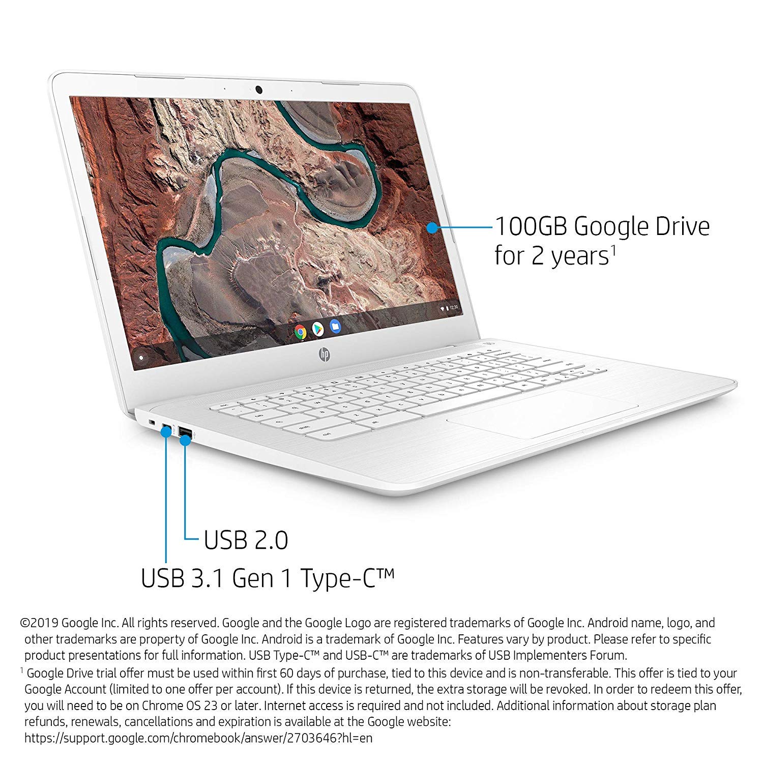 Amazon.com: HP Chromebook 14-inch Laptop with 180-Degree Hinge
