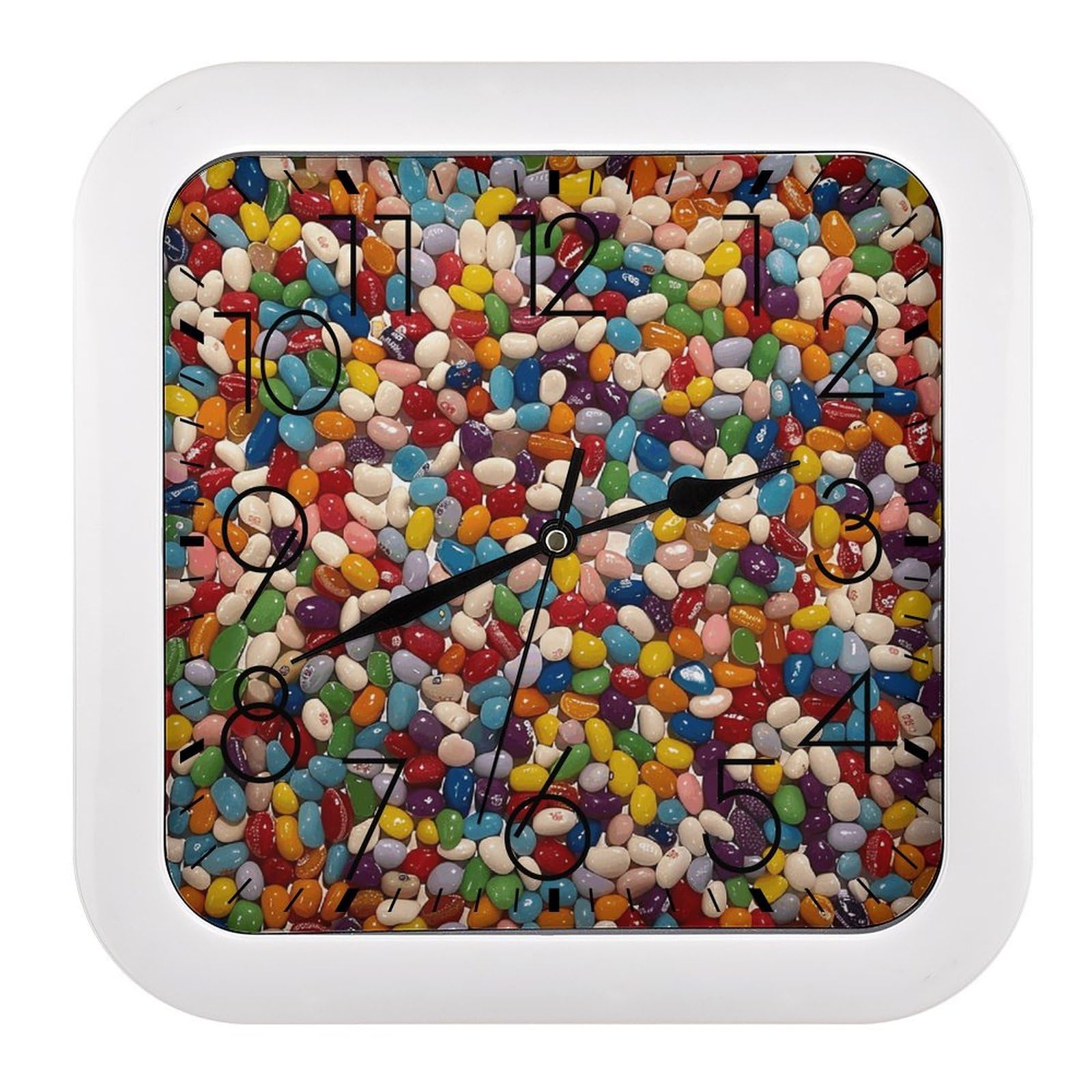 Horloge murale silencieuse 25,4 cm carrée et personnalisée sans tic-tac